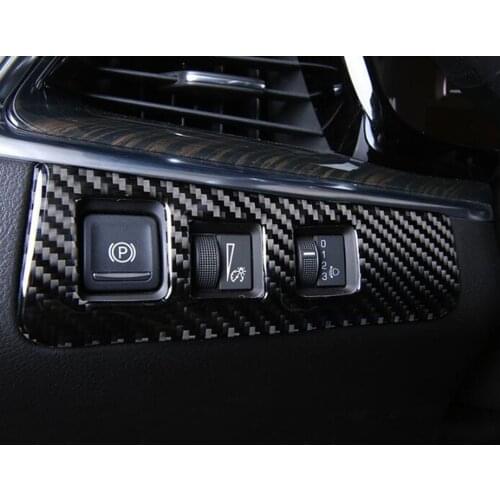 For Cadillac XT5 2020 2016-2018 2019 Carbon Fiber Accessories Fog Light Headlight Switch panel frame Parking Switch cover trim