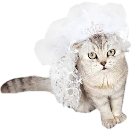 Elegant Cat Wedding Dress Pet Cloak Transfiguration Crossdresser Costume Lightweight Comfortable Itch-Free Festive Party