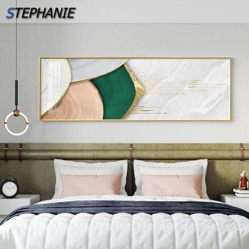 Geometric Color Block Canvas Posters Prints Abstract Golden Banner Decoration Pictures Modern Wall Art Painting for Living Room