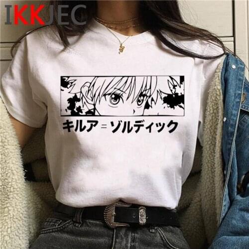 Hunter x Hunter Killua Zoldyck Kurapika tshirt female harajuku kawaii casual tumblr clothes tshirt harajuku kawaii