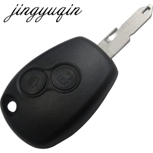 Jignyuqin 50pcs/lot NE73 Blade Car Key Covers Uncut Blade for Renault 2 Buttons Duster Logan Fluence Clio Replacement