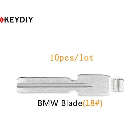KEYDIY 10 pcs/lot Metal Blank Uncut Flip KD Remote Key Blade Type #18 for BMW Car Key Replacement HU58 VVDI/JMD Key Blade