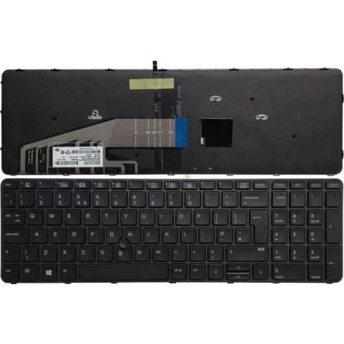 New UK backlit laptop keyboard For HP Probook 650 G2 655 G2 450 G3 455 G3 470 G3 450 455 470 G4 black keyboard with Pointer