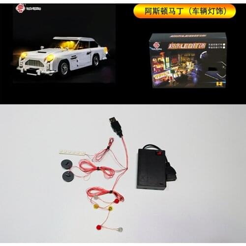 LED Light Kit For 10262 Creator Jame Bond Aston Marting DB5 Light Set Compatible With 21046 (NOT Include The Model)