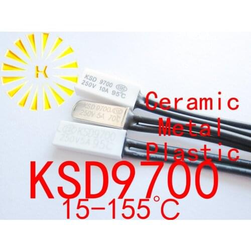 KSD9700 Metal Plastic Ceramic 15-155 degree Temperature Control Switch Sensor Thermostat Thermal Protector x 10PCS Free Shipping