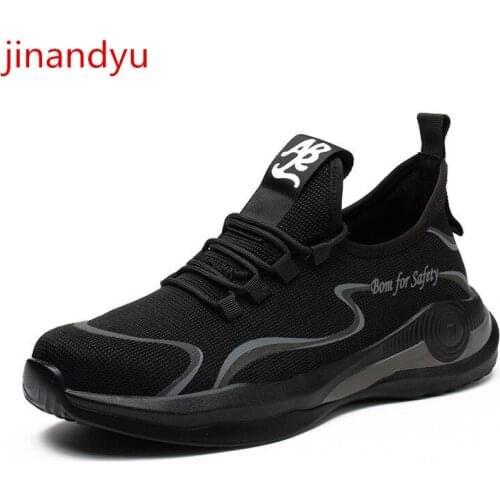 Reflect-light Breathable Safety Shoes Men Women Indestructible Shoes Sneakers Puncture-Proof Steel Toe Cap Construction Shoes