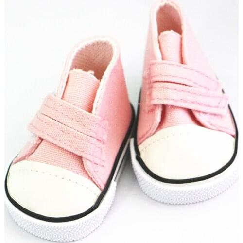 Sticky Belt Canvas Sneakers for 18" AG American Doll Shoes Clothes My Life Dolls
