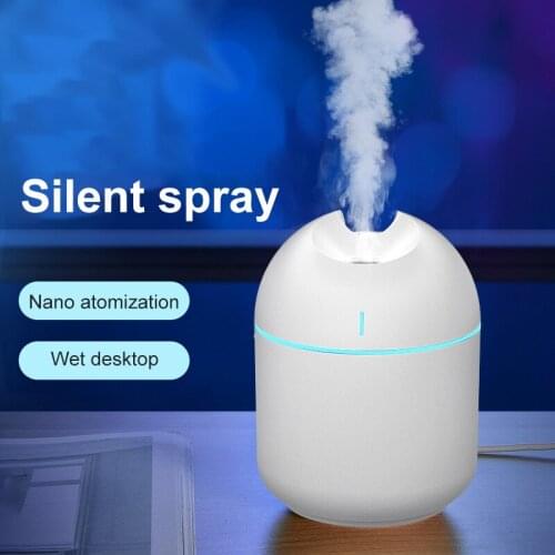 Mini Air Humidifier 250ML Aromas Essential Oil Air Diffuser Super Quiet USB Fogger Mist Maker For Home Car with LED Night Lamp