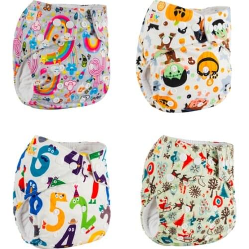 Babyfriend Reusable Diapers Baby Cloth Diaper Cover Microfiber Fitted Washable Diaper Pants Baby Nappies Washable 4pcs/lot