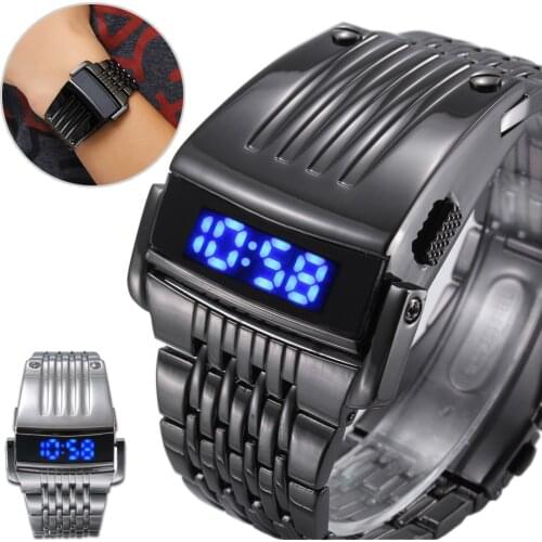 Fashion Digital Sport Watch mens Led Mens Military Luxury Clock Male Full Steel Wrist Watch relojes hombre New
