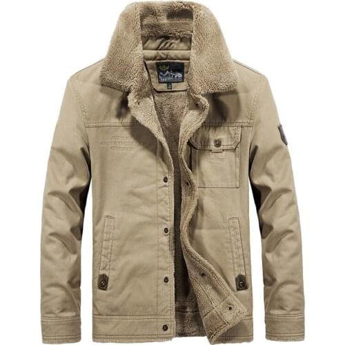 Winter Men Jacket Mens Fashion Fleece Fur Collar Jackets Male Tactical Mens Warm Jackets Coats Chamarras Para Hombre