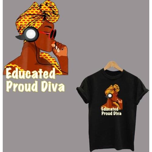 Music Girl Patchs Iron-on Transfers For Clothing Diy Thermal Transfer For Clothes Washable Applique Patch For Dress Badges