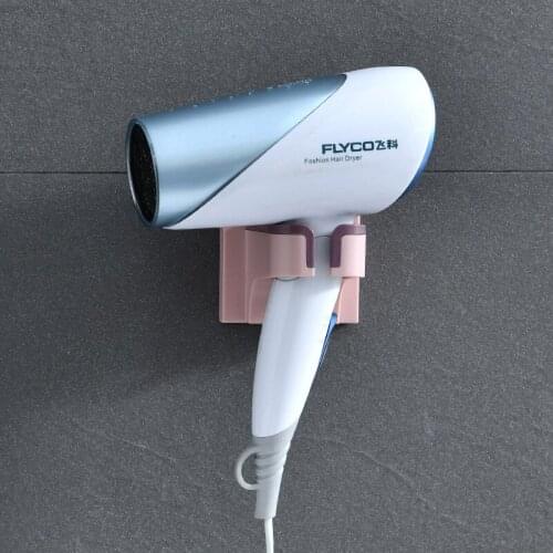 2021 New Wall-mounted Hair Dryer Holder Toilet Storage Rack Organizer for Hairdryer Shelf ABS Bathroom Shelf Free Punching