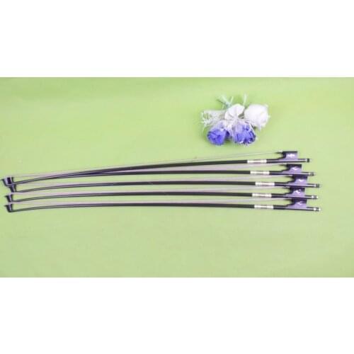New 1 pcs 4/4 Violin Bow Carbon Fiber Ebony Frog Round Stick Straight #06