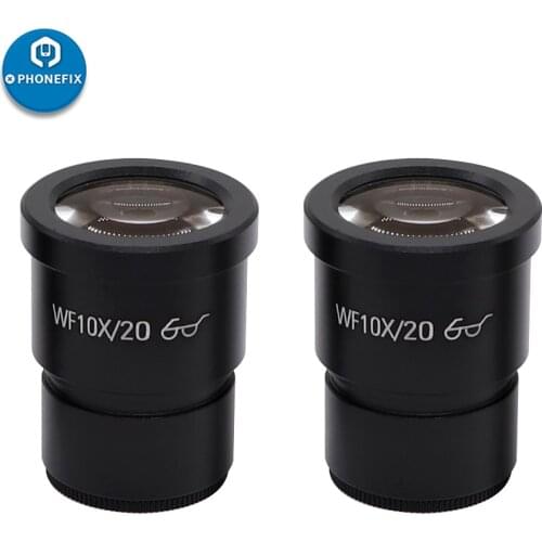 10X 20X Widefield Scale Microscope Eyepiece WF10X WF20X High Eye Point Microscope Eyepiece for Binocular Trinocular Microscope
