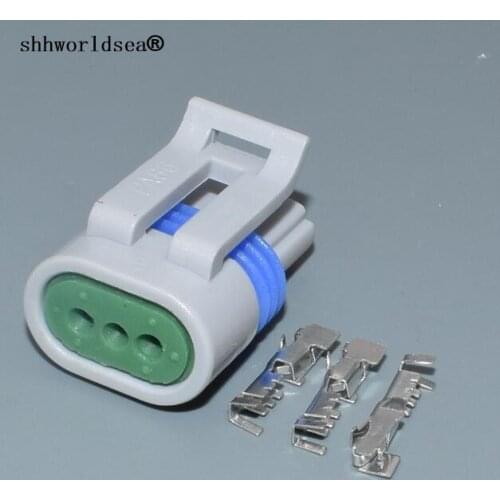 Worldgolden 3p 1.5mm plastic housing plug auto wiring harness waterproof injector connectors 12162280