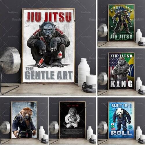 Affiche de Jiu-Jitsu, affiche d'art martial, affiche de Jiu-Jitsu, art mural de Jiu-Jitsu