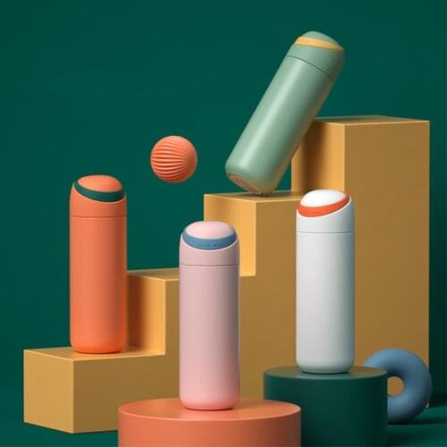 450ml Stainless Steel Portable Thermo Bottle Coffee Mug Travel Cup Vacuum Bottle Gift Cup Leakproof Insulated Cup Water Bottle