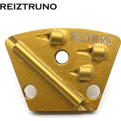 REIZTRUNO 3*1/4PCD fan-shaped and pcd diamond floor polishing pads grinding discs for Concrete Epoxy Removal