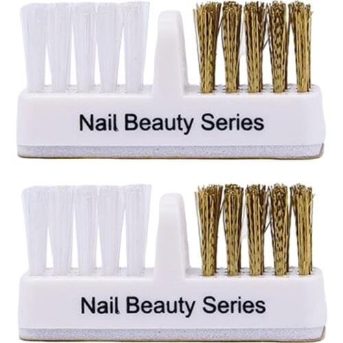 Dual Head Brush Mini Drill Bits Cleaning Brush for Nail Drill Bit DIY Nails