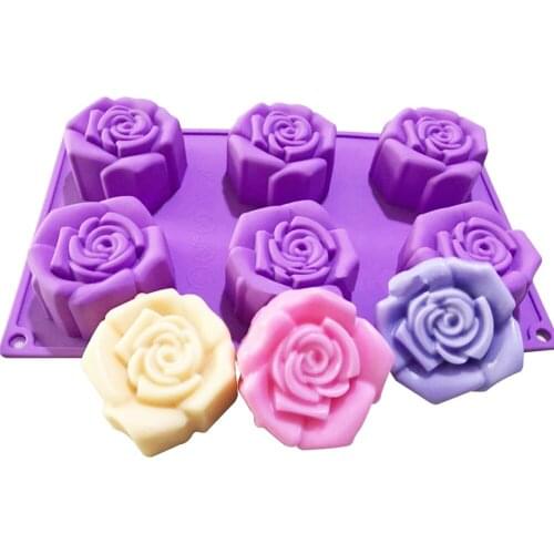 Rose Flower Silicone Cake Molds Mousse Soap Candle Moulds Fondant Cake Decorating Tools Chocolate Ice Cube Baking Cookie Tool