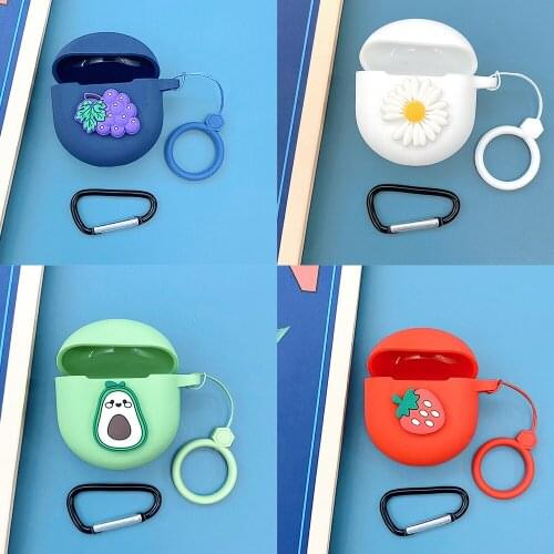 Cute Fruit Flower Silicone Case for Oneplus Buds TWS Bluetooth 5.0 Headphone Box Shockproof Protective Cover Headset Bag Keyring