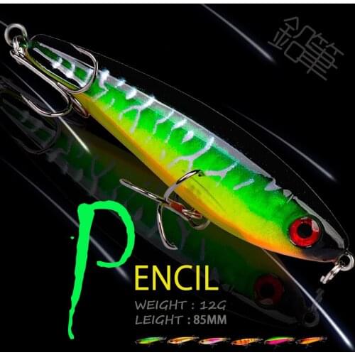 WALK FISH New 1PCS 85MM 12G Minnow Pencil Fishing Lure Floating Artificial Hard Bait Japan Professional Bass Fishing Tackle