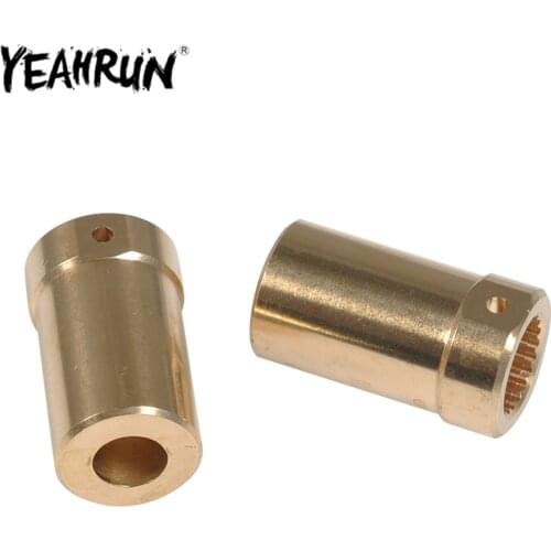 YEAHRUN 1Pair Rear Axle Adapters Brass Knuckles Cup Counterweight for 1:10 AXIAL Wraith 90018 Upgrade Parts