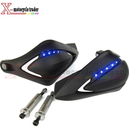 1 pair colorful part dirt pit bike motocross scooter hand guard moto handguard with turn signal light LED motorcycle protection