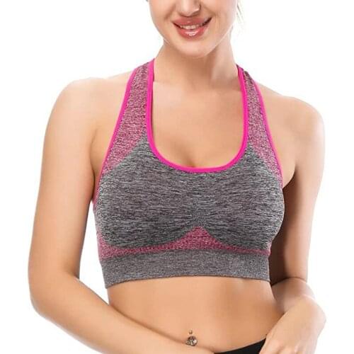 Women Sports Bra Quick Dry Padded Shockproof Gym Fitness Running Sport Brassiere Tops Push Up Bras Underewear