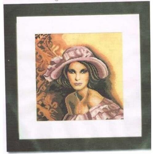Gold Collection Counted Cross Stitch Kit Lady On Special Event Woman Girl with Hat lan
