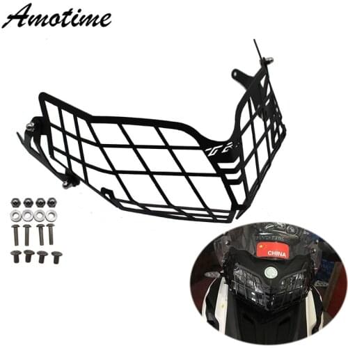 1set Black Motorcycle Headlight Protector Guard Lense Cover Grill Guard Headlight Protection For Benelli TRK502 TRK 502