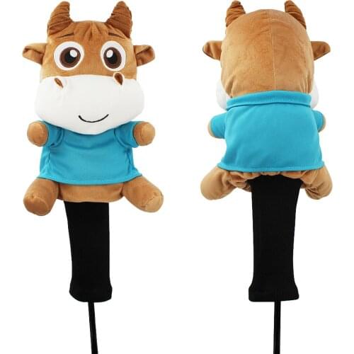 Pack 1 Pcs Golf Headcover for Driver Fairway Blade Putter Plush Cute Animal Soft Durable Protector Golf Club Head Covers
