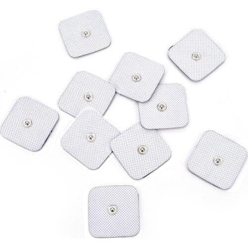 10Pcs Electrode Pads For Tens Physiotherapy Machine Ems Nerve Muscle Stimulator Slimming Massager Patch 4*4cm