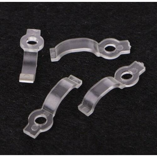 100 Pcs Mounting Bracket 10mm Fixing Clip For 5050 LED Strip Light With Screws