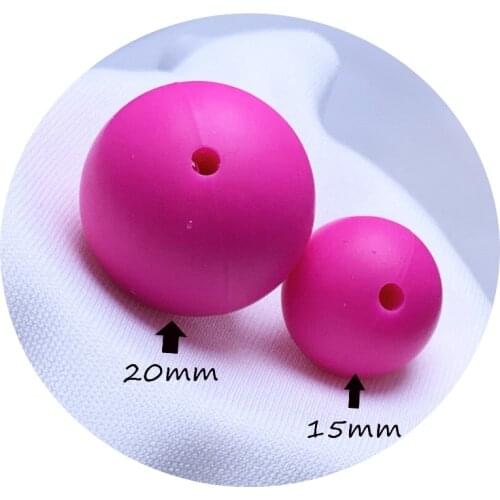 100pcs silicone 20mm round beads, large bead Eco-friendly Sensory Teething Necklace Food Grade Nursing DIY Jewelry Baby Teethers