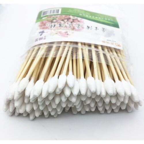 100pcs/ Pack Double Head Cotton Swab Women Makeups Cotton Buds Tip For Medical Wood Sticks Nose Ears Cleaning Health Care Tools