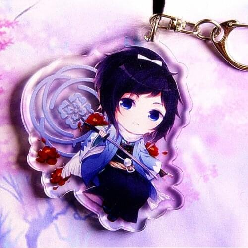 2019 Touken Ranbu Online Keychain Double Sided Acrylic Key Chain Pendant Anime Accessories Cartoon Key Ring