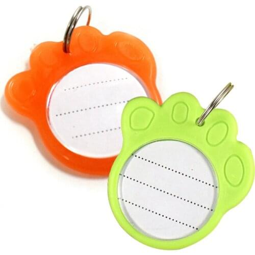 3/5/10pcs Paw Shape Personalized Pet Collar Harness Dog Tags Cat Puppy Anti-Lost ID Tag Collar Pendant Pet Accessories Coleira