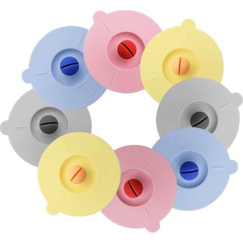 8PCS Silicone Glass Cup Covers Stretch Lids Reusable Anti-Dust Silicone Drink Glass Cup Lids for Tea Cup Wine Glass
