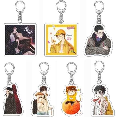 Anime 19 Days Keychain Cartoon Cosplay Acrylic Desk Stand Youth Figure Old Xian Hetian Jian Yi Desktop Decoration Key Chain