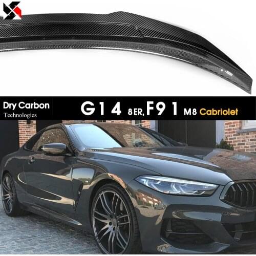 Auto-Clave Dry Carbon Rear Deck CF Spoiler High-kick Duckbill for BMW 8 Series G14 & F91 (M8) 2019 - 2024 2-Door Convertible