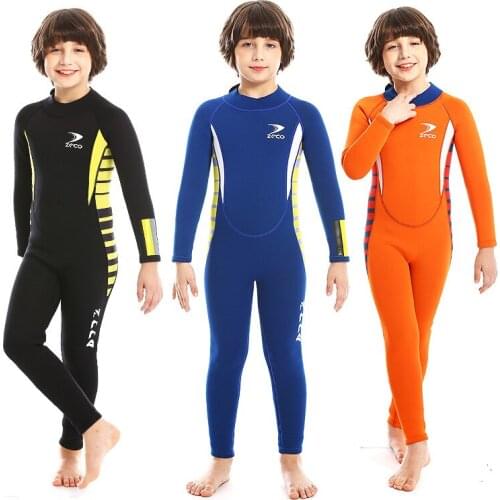 Boys one piece 2.5mm wetsuit skin dive swimming suit for winter kids boys swimsuit swimwear