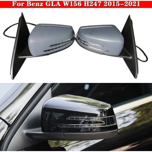 For Mercedes-Benz GLA W156 H247 2015-2021 Auto Car Outside Rearview Rear View Lens Mirror Exterior Turn Signal Mirror Assembly