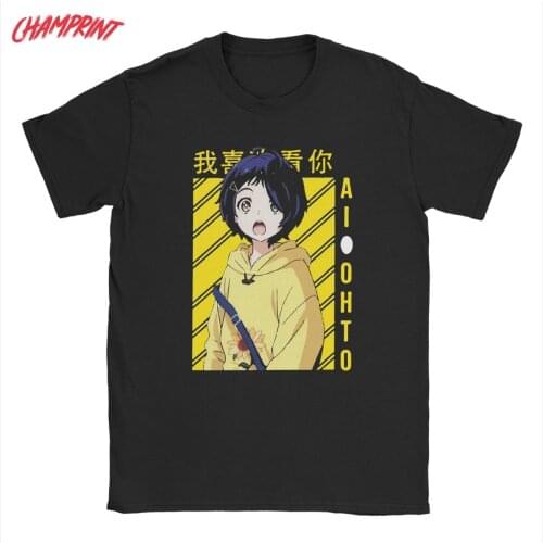 Men Wonder Egg Priority Ai Ohto T Shirt Anime Cotton Tops Cool Short Sleeve Crewneck Tee Shirt Big Size T-Shirts