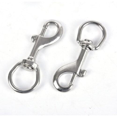 Double End Bolt Snap Hook Marine Grade Double Ended Snaps Diving Clips Key Ring & Pet Chains 65mm/70mm/80mm/90mm/100mm/120mm