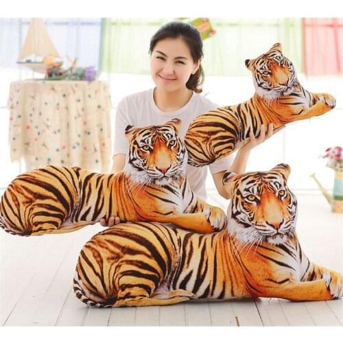 Fancytrader 3D Real Animals Dog Tiger Plush Toys Soft Anime Pillow Cushions for Children Nice Birthday Xmas Gifts 90cm 35inch