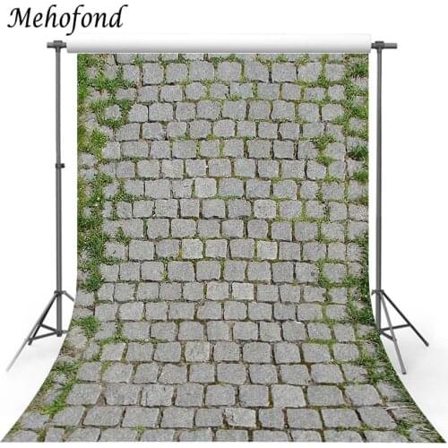 Mehofond Stone Floor Photography Background Spring Slate Brick Grass Newborn Baby Children Portrait Decor Backdrop Photo Studio