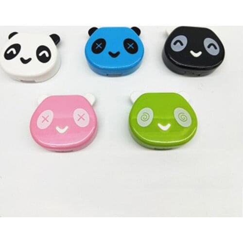 1pc Cute White Color Panda Holder Contact Lens Case with Mirror Portable Contact Lenses Box Travel Glasses Contact Lenses Box