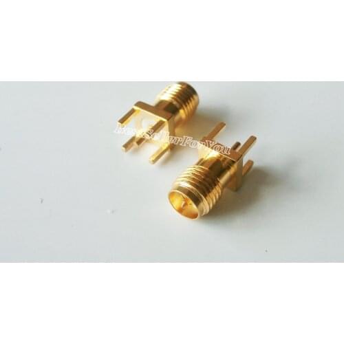 10Pcs RP SMA Connector Female Jack (male Pin) Thru Hole PCB Mount Solder Post Straight RF Coax Connector